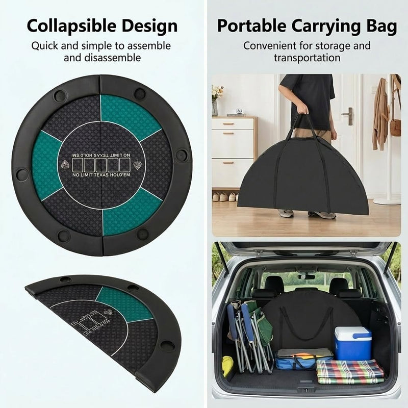 Load image into Gallery viewer, Goplus 48 Inch Foldable Poker Table Top for 6 Players With Carrying Bag
