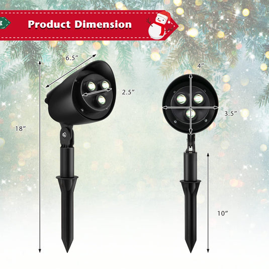 Goplus Christmas Projector Lights Outdoor | LED Santa Claus on Sleigh Projection Lamp