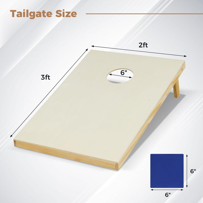 Load image into Gallery viewer, Goplus Solid Wood Corn Hole Game Board Includes 8 Bean Bags

