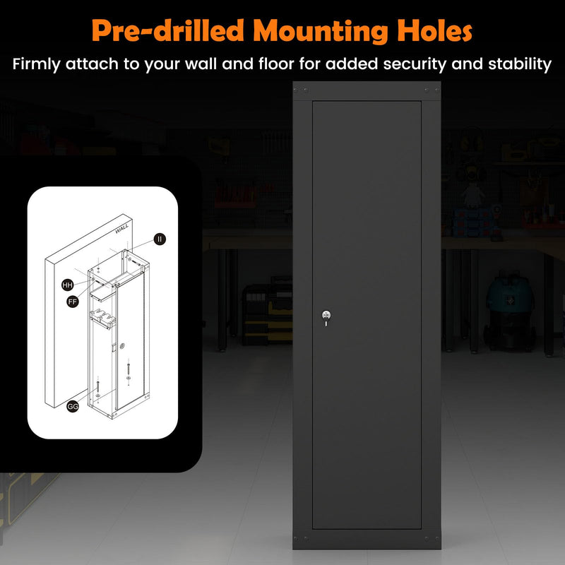 Load image into Gallery viewer, Goplus 8 Rifle Safe | Large Gun Cabinet with Storage Shelf &amp; Gun Racks
