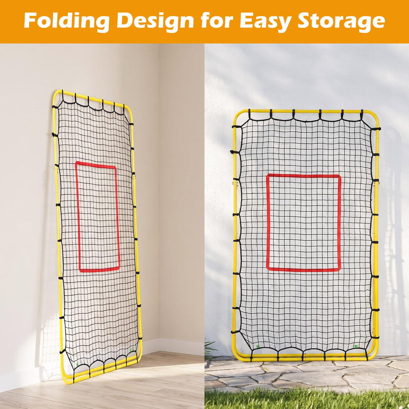Load image into Gallery viewer, Goplus 7x4 FT Volleyball Rebounder Net with 4 Adjustable Angles
