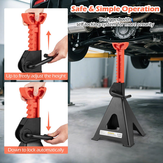 Goplus Jack Stands 12 Ton | 26,400 LBS Jack Stand with 19"-29.5" Adjustable Lifting Height