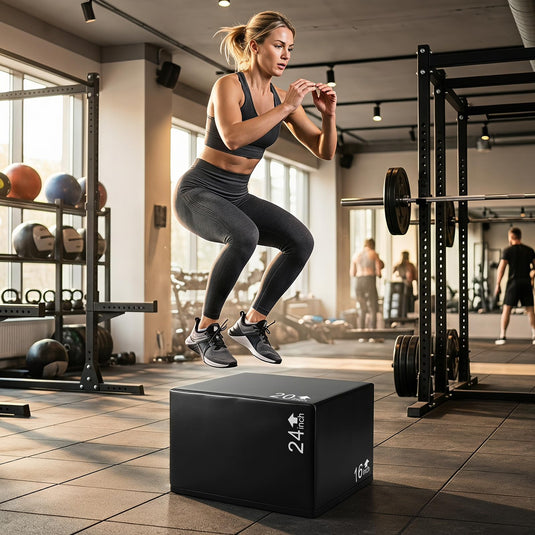 Goplus 3 in 1 Foam Plyometric Jump Box | High Density Foam Plyo Box for Home Gym