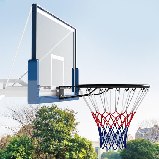 Goplus 18" Replacement Basketball Rim with All Weather Net & Dual-spring
