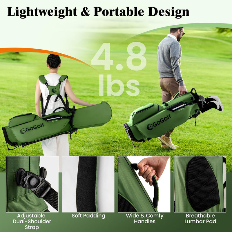 Load image into Gallery viewer, Goplus Golf Stand Bag with 8-Way Top Dividers Rain Hood 5 Pockets
