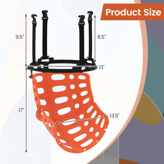 Goplus 360° Rotatable Basketball Return Attachment w/4 Tool-Free Detachable Hooks