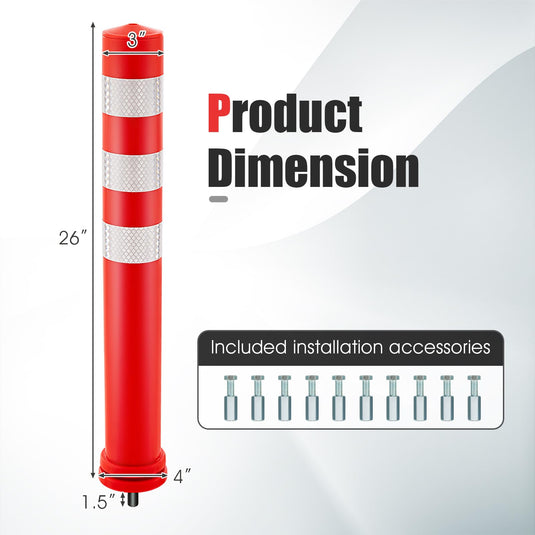 Goplus 10 Pack Traffic Delineator Posts