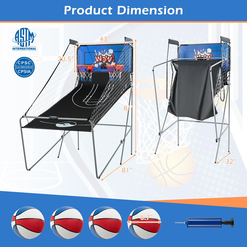 Load image into Gallery viewer, Goplus Foldable Dual Shot Basketball Arcade Game
