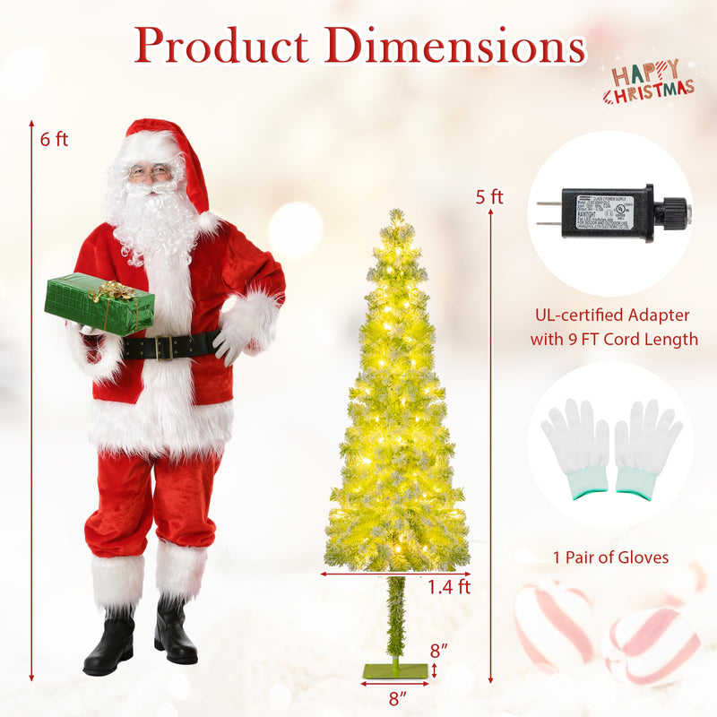 Load image into Gallery viewer, Goplus 5FT / 6FT / 7FT Whimsical Christmas Tree | Bendable Grinchs Xmas Tree
