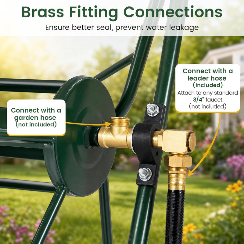 Load image into Gallery viewer, Goplus Heavy Duty Garden Hose Reel Cart | Holds up to 300 FT of 5/8" Hose
