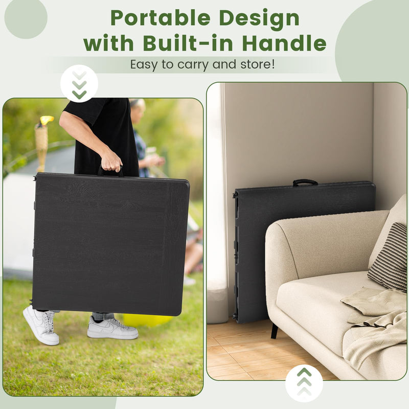 Load image into Gallery viewer, Goplus 5ft Heavy-Duty Rectangular Folding Table with Handle
