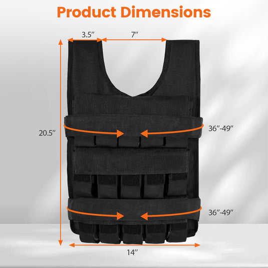 Goplus 66lbs Adjustable Weighted Vest with 30 Removable Metal-Sand Weigh