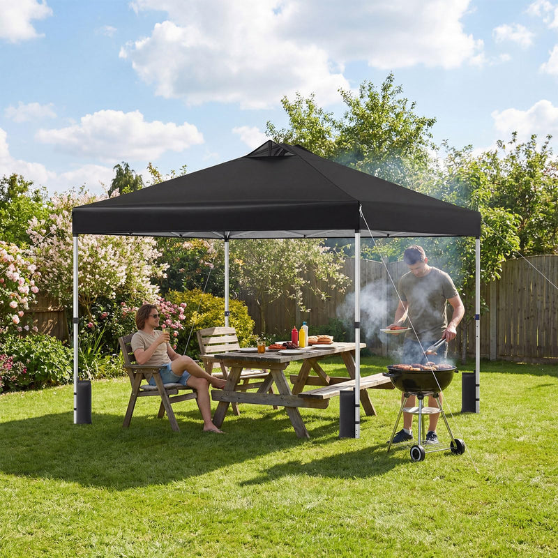 Load image into Gallery viewer, Goplus 10 x 10 FT Pop up Canopy Tent w/ 1 Button Push Sandbags &amp; Roller Bag

