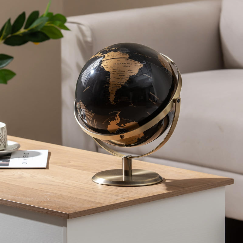Load image into Gallery viewer, Goplus 9-Inch Metallic Black World Globe w/Metal Stand
