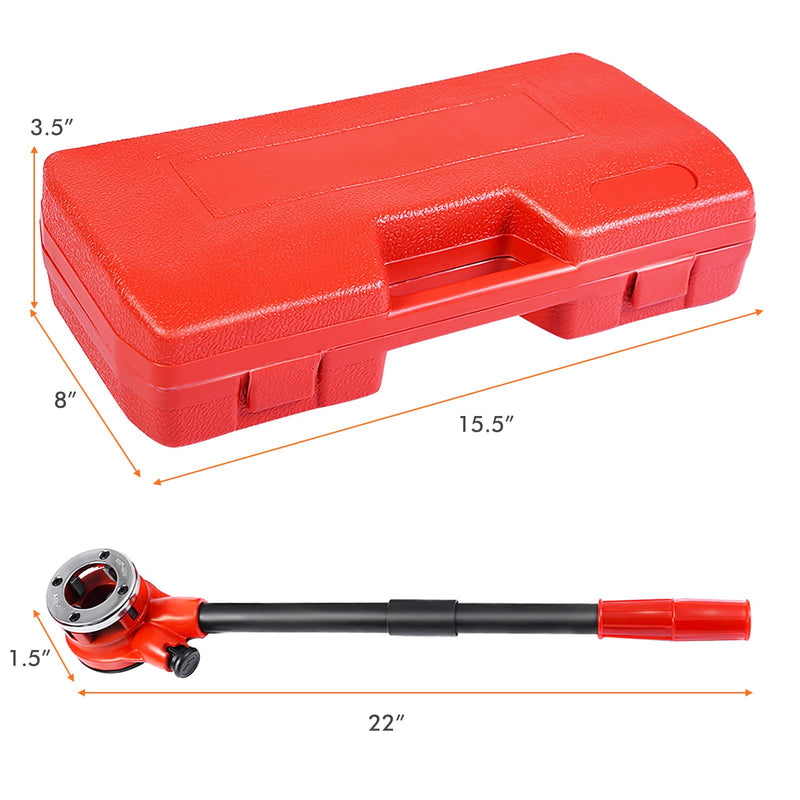 Load image into Gallery viewer, Goplus Ratchet Pipe Threader Kit Ratcheting Pipe Threading Tool Set
