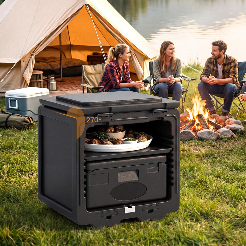 Load image into Gallery viewer, Goplus 2 Tier Insulated Food Pan Carrier w/Removable Tray &amp; Box
