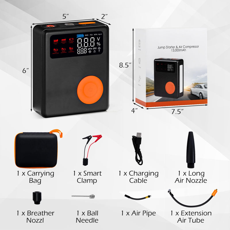 Load image into Gallery viewer, Goplus Car Jump Starter with Air Compressor
