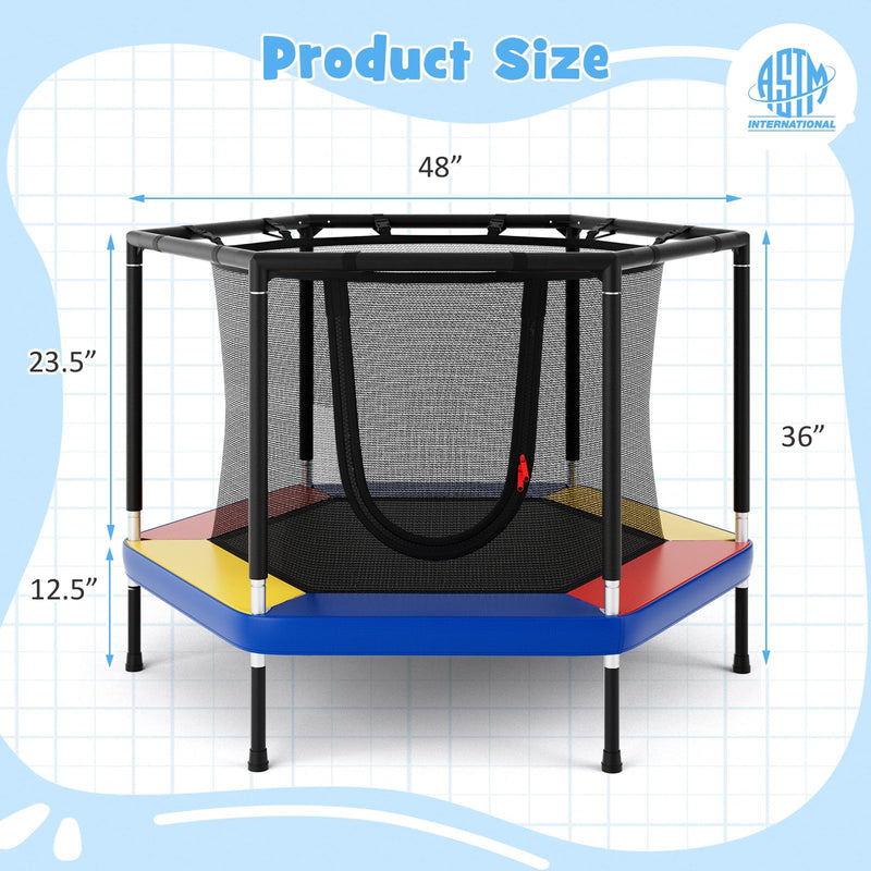 Load image into Gallery viewer, Goplus 48&quot; Recreational Trampoline for Kids with Safety Enclosure Net
