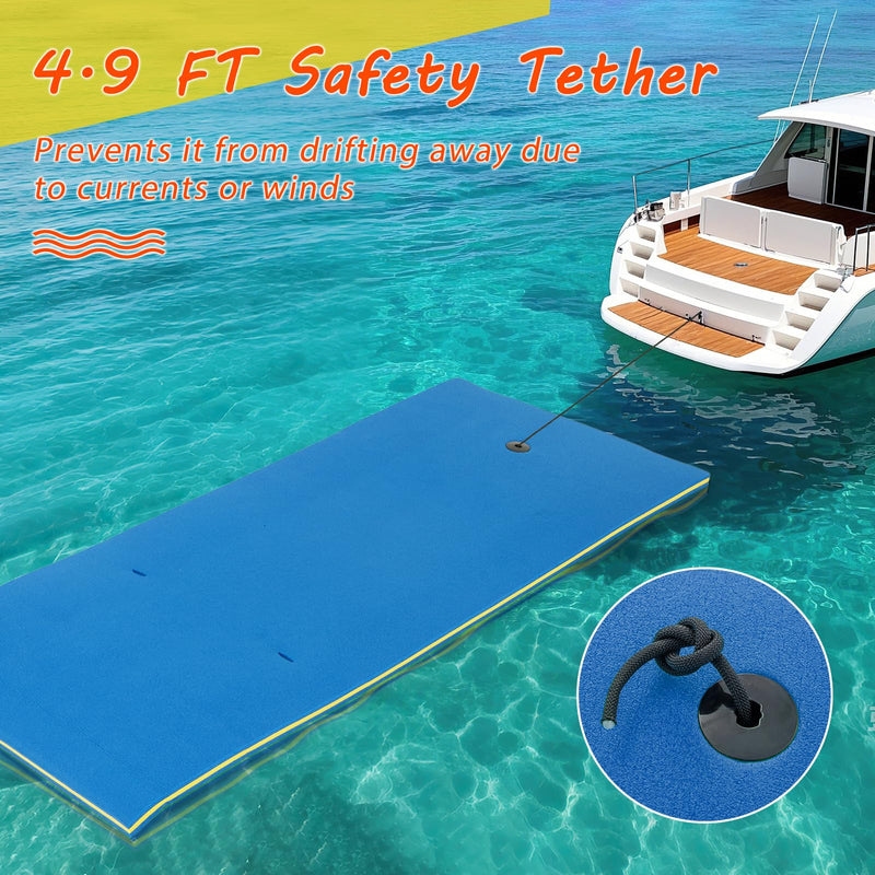 Load image into Gallery viewer, Goplus 87&quot; x 36&quot; Floating Water Mat Pad Lily Pad with Rolling Pillow Design
