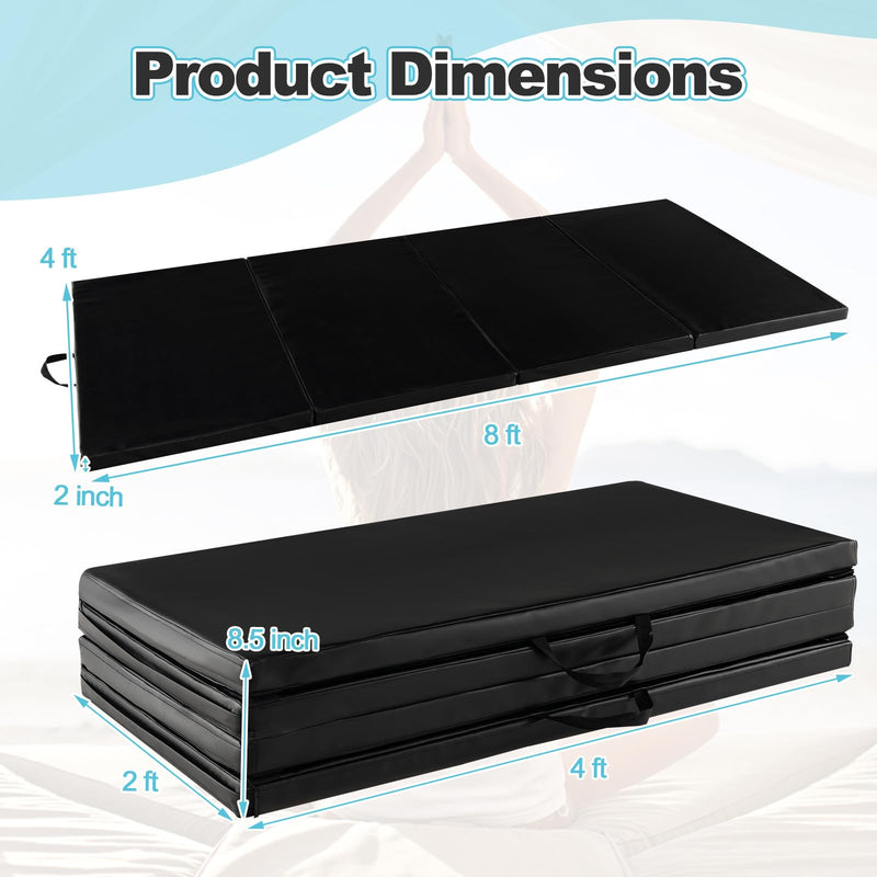Load image into Gallery viewer, Folding Tumbling Mat with Carry Handles, Hook &amp; Loop Fasteners - Goplus
