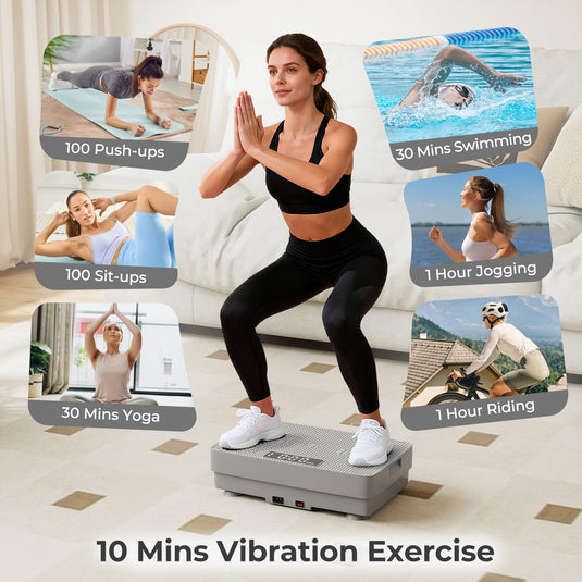 Goplus Vibration Plate Exercise Machine, Vibrating Platform w/ Gravity Sensor, Remote Control