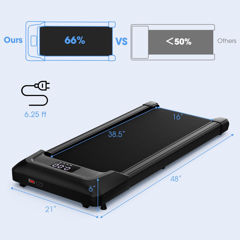 Load image into Gallery viewer, Walking Pad Treadmill Under Desk with 265 lbs Capacity - Goplus
