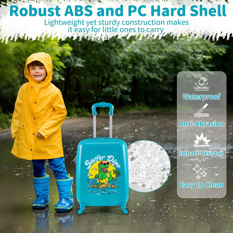 Load image into Gallery viewer, 2 PCS Kid Luggage Set With Spinner Wheels for Children Boys Girls-Blue
