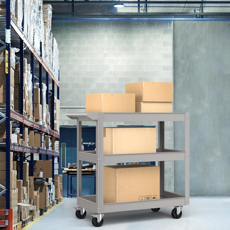 Load image into Gallery viewer, Goplus 3-Layer Service Utility Cart, Heavy Duty Unity Cart with Flat Handle
