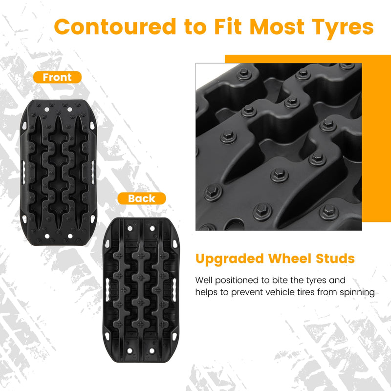 Load image into Gallery viewer, Goplus Off-Road Traction Boards, 2 PCS 4WD Large Recovery Traction Tracks Mats

