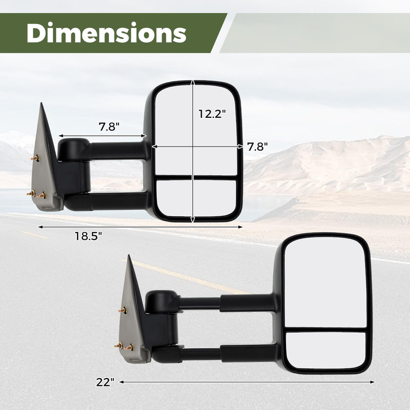 Load image into Gallery viewer, Goplus Extenable Tow Mirrors for 1999-2006 Chevy Silverado GMC Sierra 1500 2500HD 3500HD
