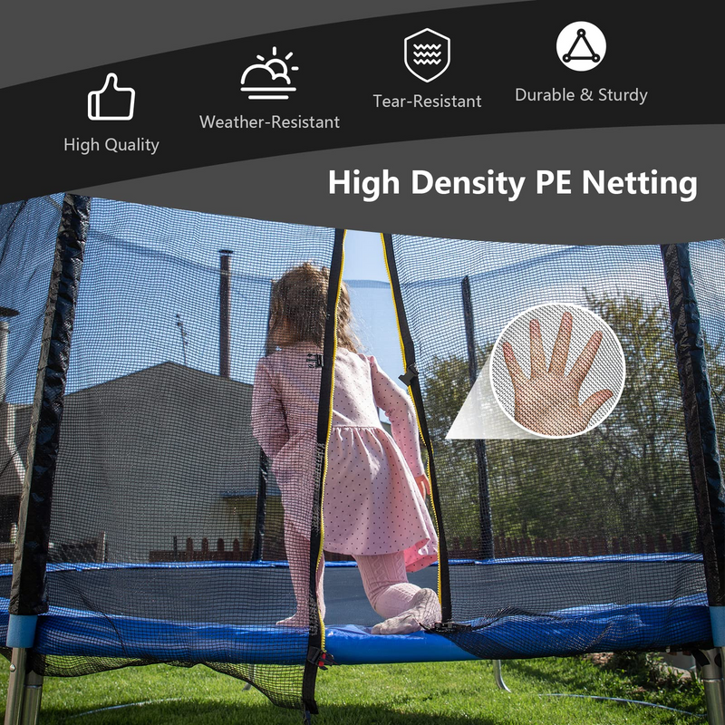 Load image into Gallery viewer, Goplus Trampoline Safety Net for 8FT 10FT 12FT 14FT 15FT 16FT Round Frame Trampoline, Replacement Enclosure Net
