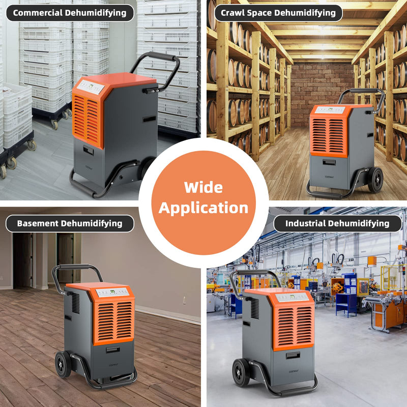 Load image into Gallery viewer, 140 pints Commercial Dehumidifier, Industrial Dehumidifier with 1.45 Gallon Water Tank &amp; Drainage Pipe
