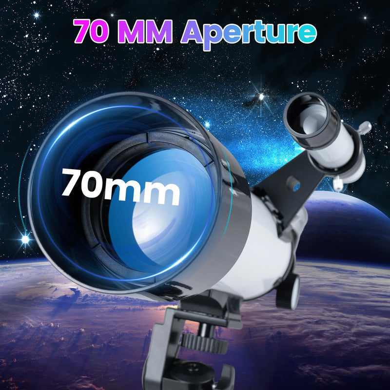 Load image into Gallery viewer, Goplus 70 MM Aperture Refractor Telescope for Beginners &amp; Adults
