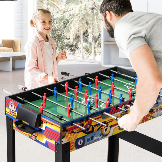 Goplus 12-in-1 Multi Game Table, Combo Game Table w/Foosball, Billiard, Table Tennis, Air Hockey, Bowling, Shuffleboard, Checkers, Chess, Backgammon