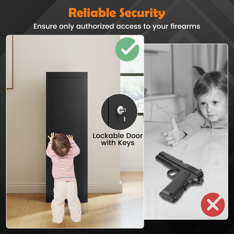 Load image into Gallery viewer, Goplus 8 Rifle Safe | Large Gun Cabinet with Storage Shelf &amp; Gun Racks
