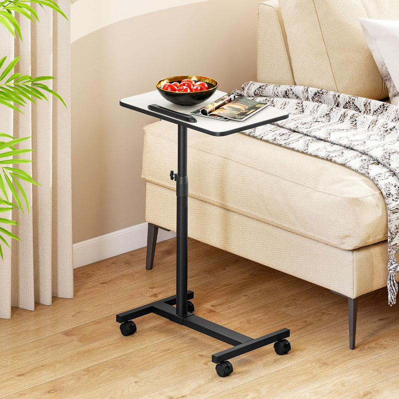 Load image into Gallery viewer, Goplus Overbed Table Adjustable Medical Bedside Table Hospital Food Tray
