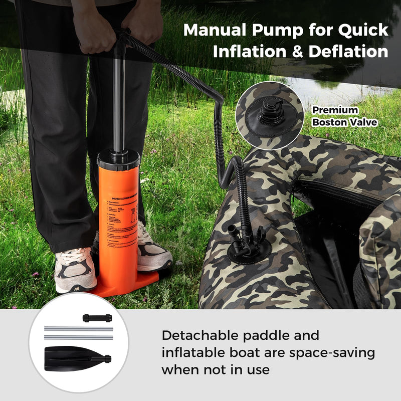 Load image into Gallery viewer, Goplus Inflatable Float Tube, Fishing Belly Boat, Fishing Float Tube for Angling, 350LBS Load Capacity
