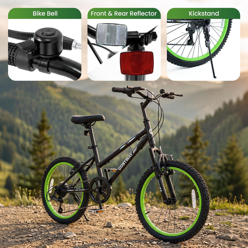 Load image into Gallery viewer, Goplus 20/24 Inch Kids Mountain Bike | 7 Speed Bicycle w/Suspension Fork
