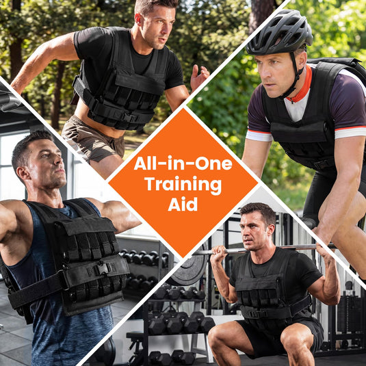 Goplus Adjustable Weighted Vest for Men Women (44LBS w/49”-58” Waist Size)