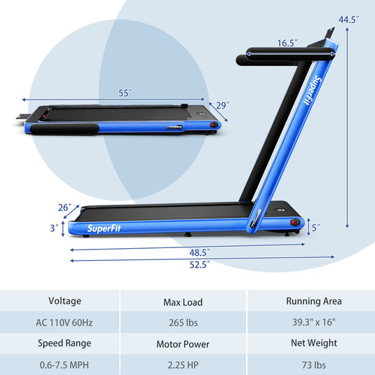 Goplus 2 in 1 Under Desk Treadmill