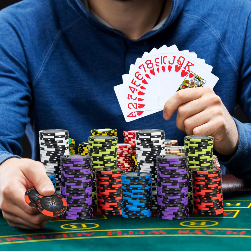 Load image into Gallery viewer, Goplus Poker Chip Set, 300 PCS/500 PCS 14 Gram Clay Poker Chips
