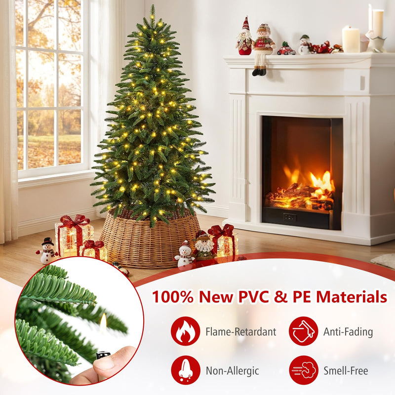 Load image into Gallery viewer, Goplus 5ft/6ft/7ft Pre-Lit Hinged Christmas Tree with 3 Lighted Gift Boxes
