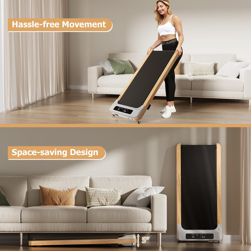 Load image into Gallery viewer, Walking Pad, Wooden Under Desk Treadmill for Home and Office - Goplus
