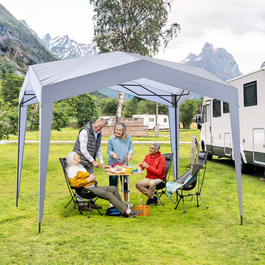 Goplus 10 x 10 FT Heavy-Duty Easy Setup Gazebo Shelter with Higher Top
