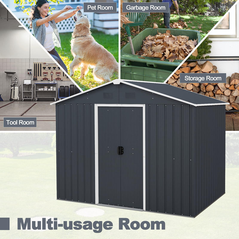 Load image into Gallery viewer, Goplus Outdoor Storage Shed with Floor
