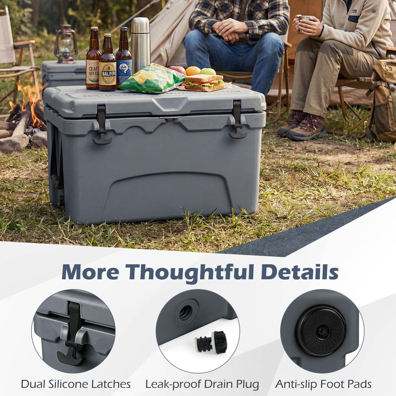 Load image into Gallery viewer, Goplus 45QT Hard Cooler w/Portable Handles &amp; Cup Holders for Camping Fishing Beach
