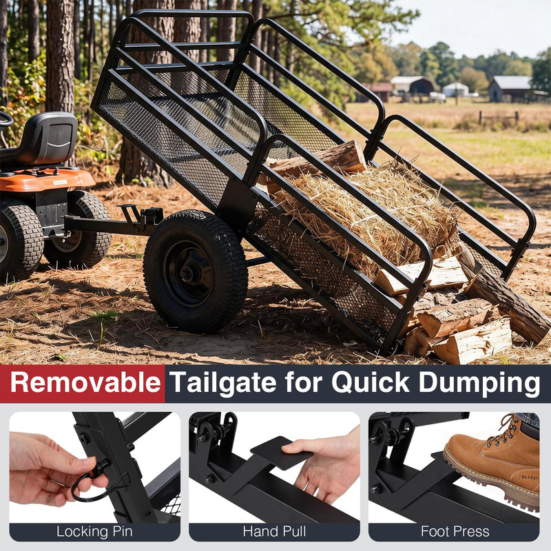 Load image into Gallery viewer, Goplus 1540 LBS Capacity 17.6 Cu. Ft Heavy Duty Metal Dump Cart Trailer
