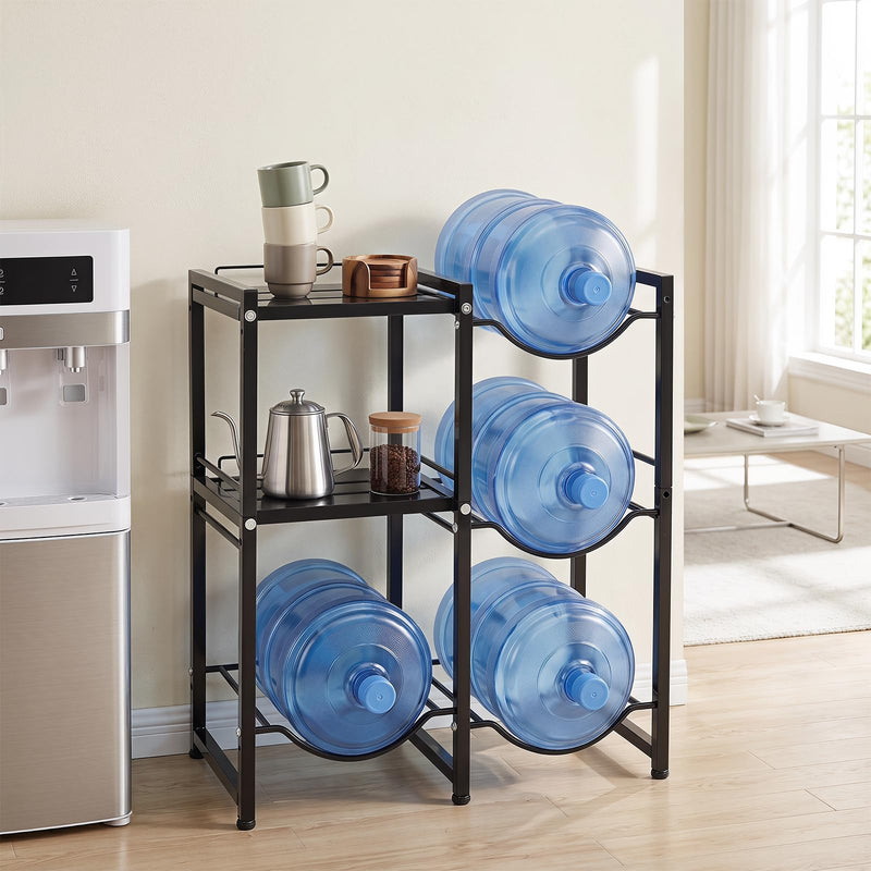 Load image into Gallery viewer, Goplus 3-Tier 5 Gallon Water Jug Holder with Shelves (Small Top Sheld)
