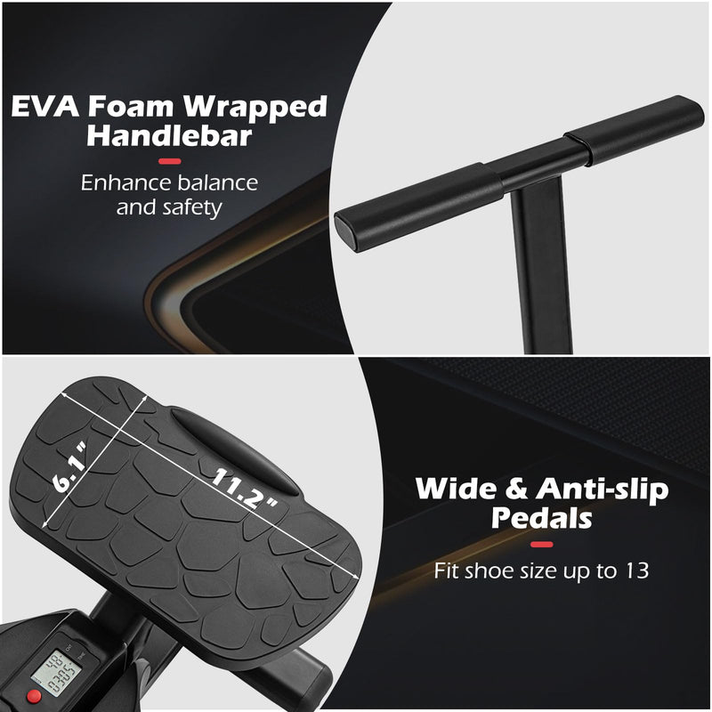 Load image into Gallery viewer, Goplus 2 in 1 Twist Stepper with Handlebar Waist Twister Platform &amp; LCD Monitor
