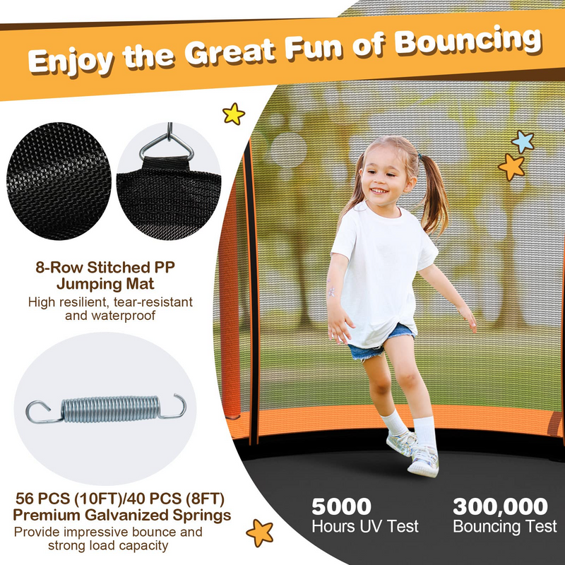 Load image into Gallery viewer, Goplus 8FT/ 10FT Outdoor Trampoline, ASTM Approved Trampoline with Unique Flower Shape
